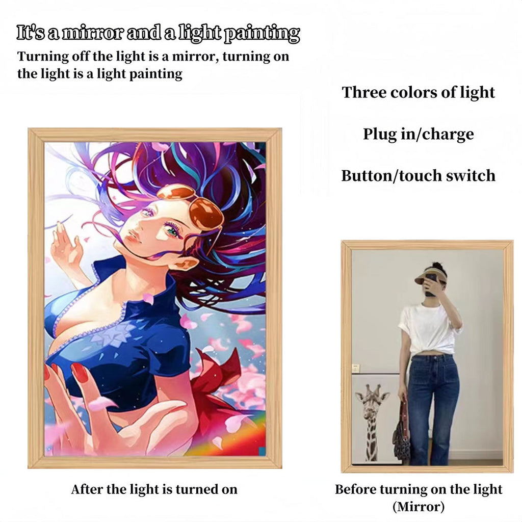 Luffy/Zoro/Sanji peuvent servir de miroirs, de peintures décoratives ou de tableaux lumineux.