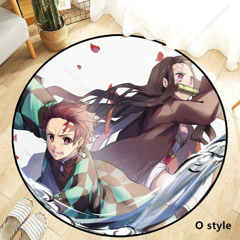 Tapis de maison Kamado Tanjirou fait à la main, écologique, antidérapant et confortable