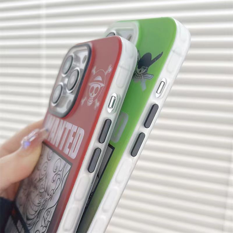 Coque de téléphone en silicone anti-choc tendance exquise Luffy/Zoro pour iPhone