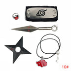 Sasuke1:1 métal kunaishuriken bague bandeau collier costume