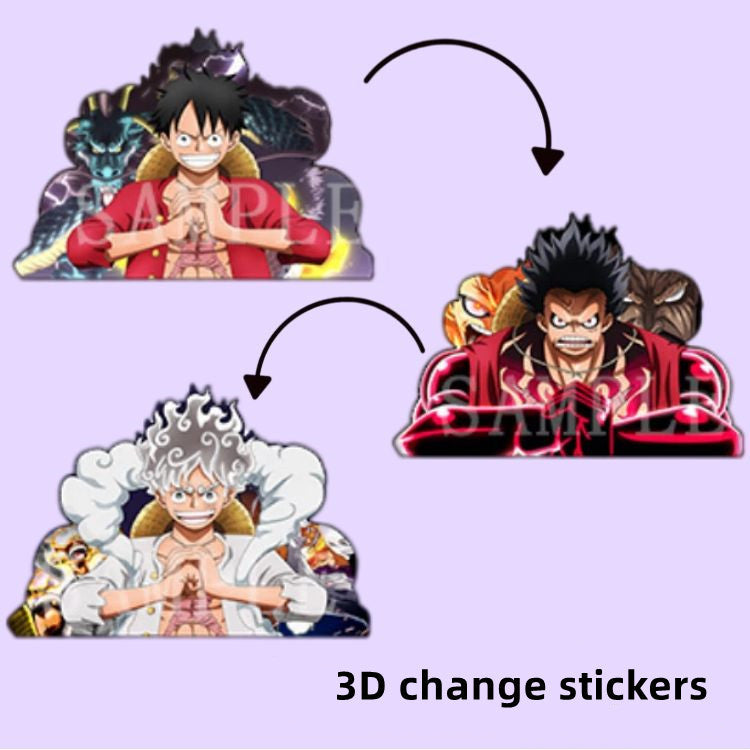 Luffy / Zoro / Nami 3D Gradient Stickers