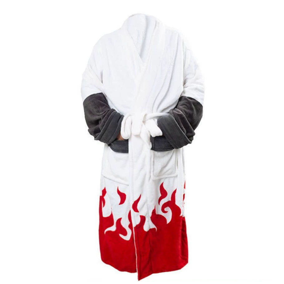 Robe de nuit en flanelle de ninja Fire Shadow - Endormez-vous dans une chemise de nuit confortable