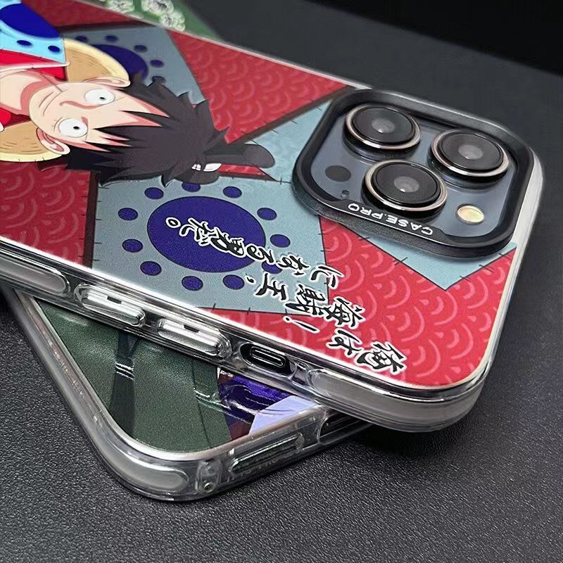 Coque de téléphone Luffy/Zoro en silicone antichoc pour iPhone
