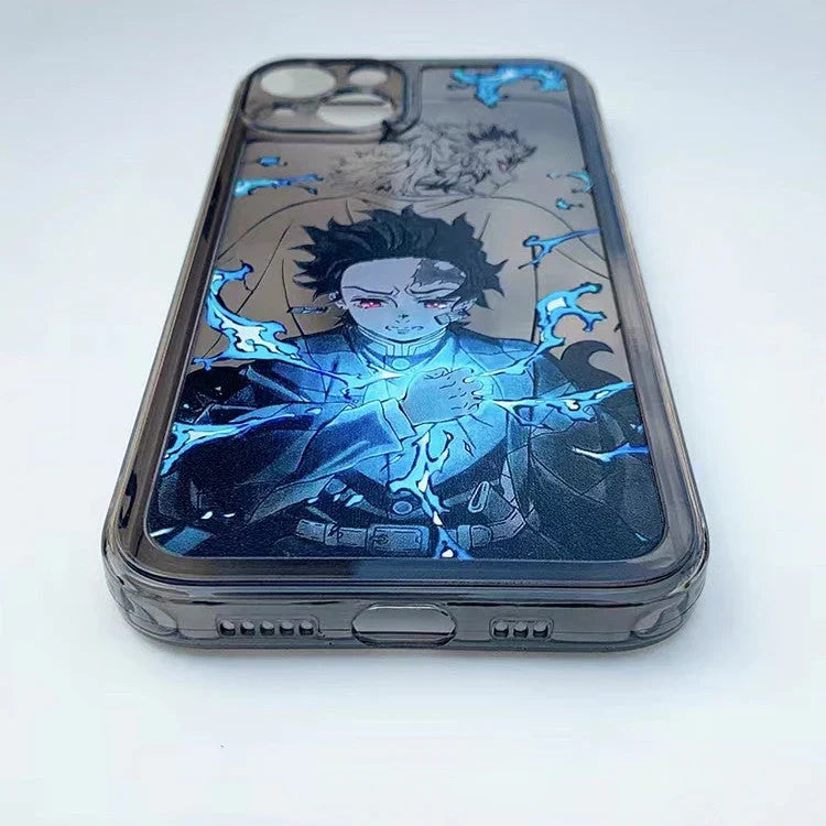 Coque de téléphone anti-collision en silicone exquise tendance Tanjirou/Zenitsu Apple