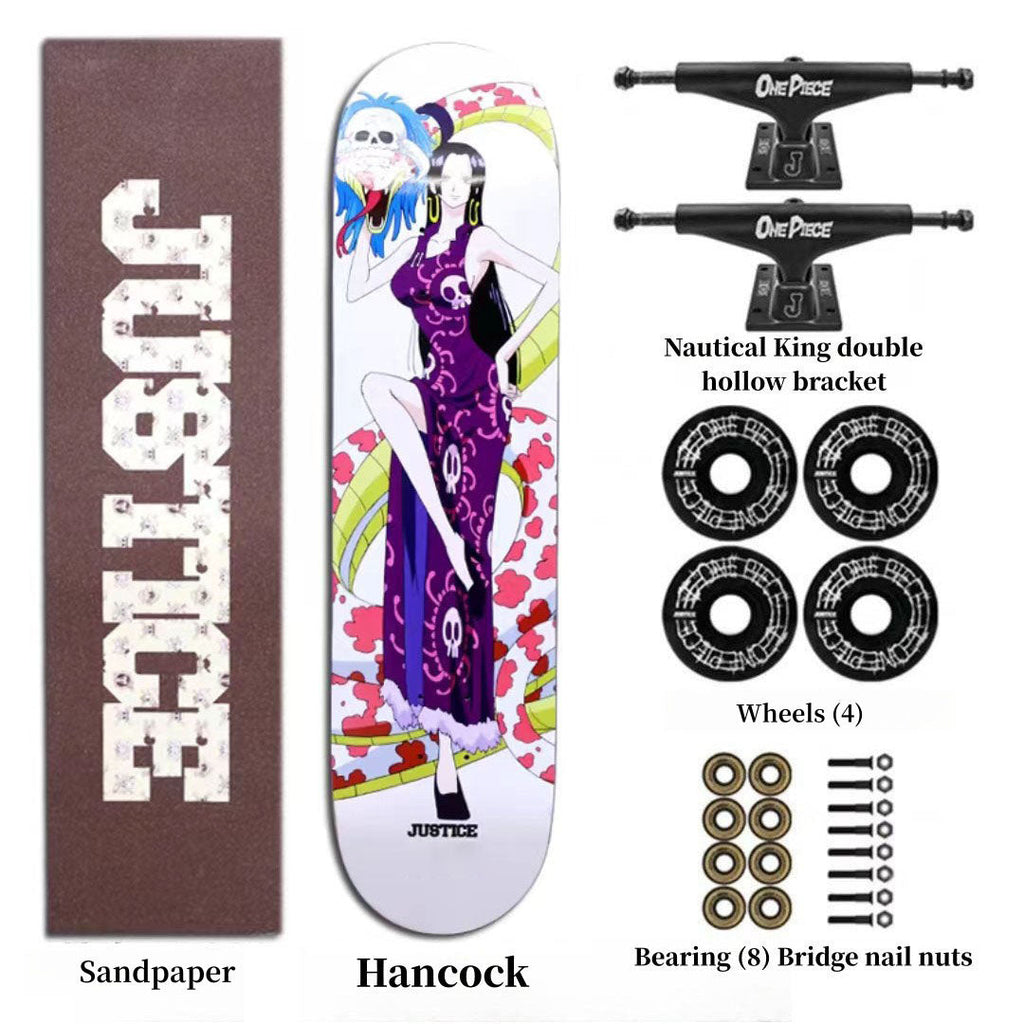 Skateboard professionnel Luffy/Zoro à motif fin (Taille: 80CM×20CM)