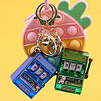 Porte-clés Luffy/Zoro Machine à sous fruitée Pendentif livre pop-up Machine à sous
