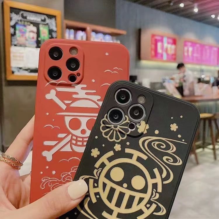 Coque Luffy/Law en silicone antichoc pour iPhone