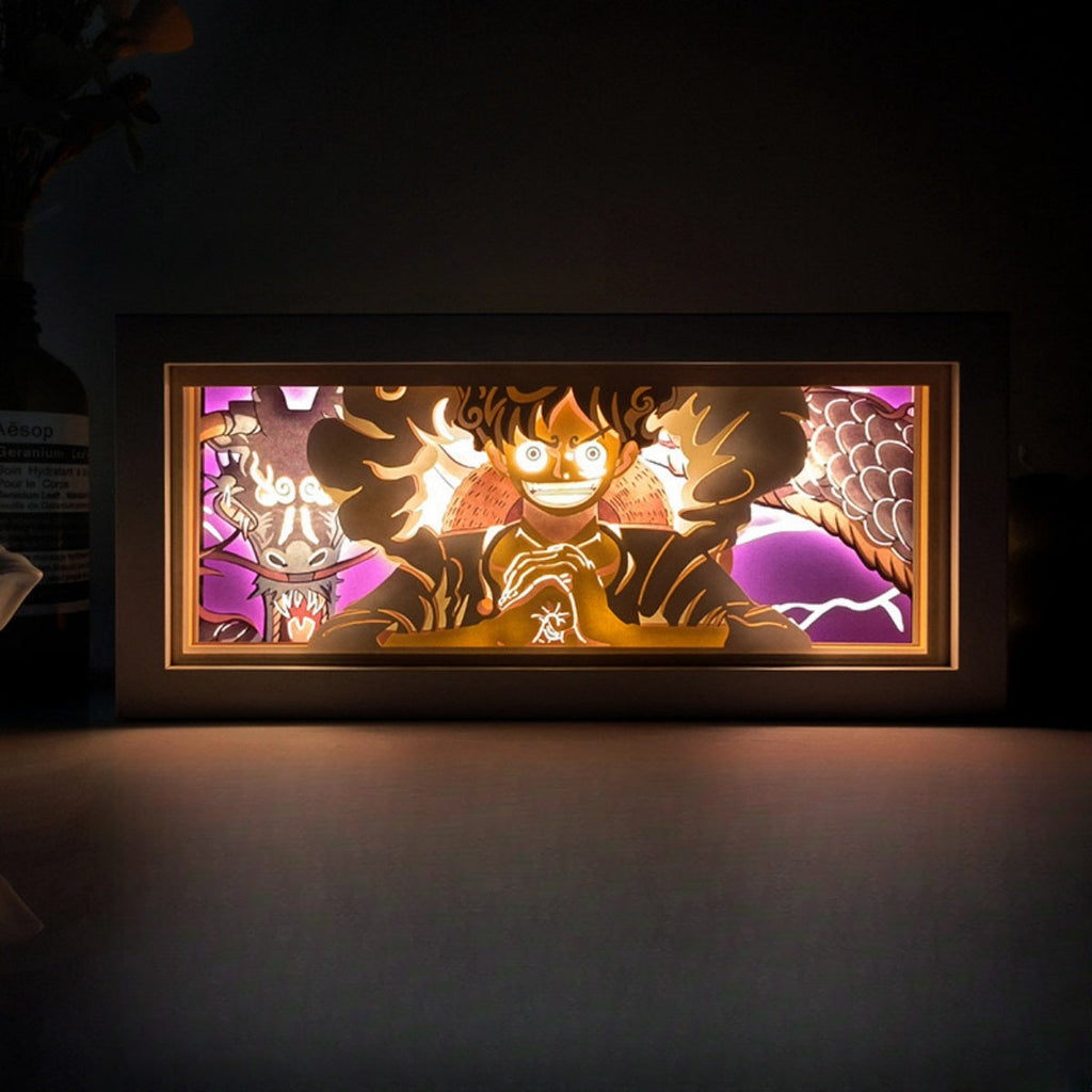 Décoration de cadre photo 3D des personnages Luffy/Ace/Zoro