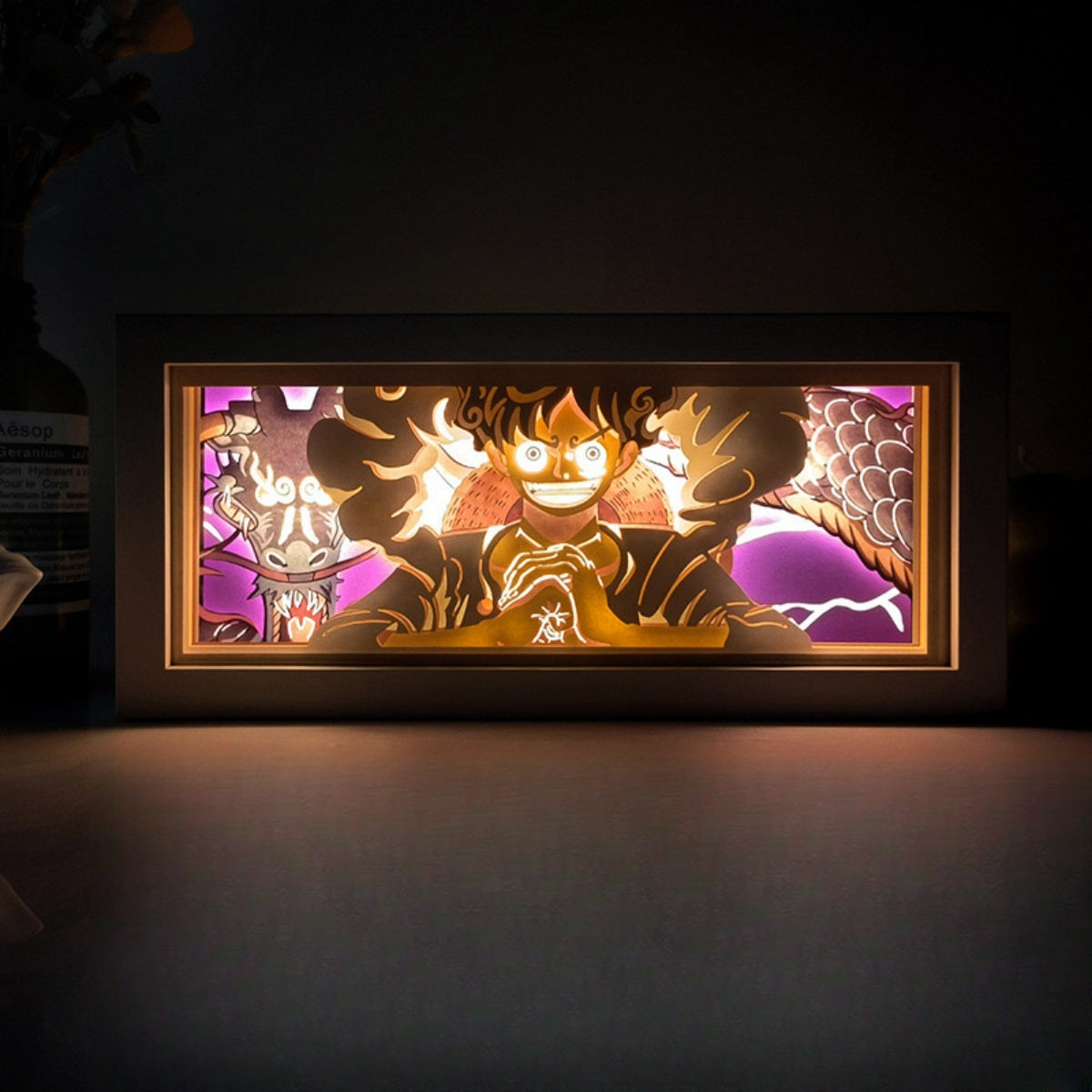 Décoration de cadre photo 3D des personnages Luffy/Ace/Zoro