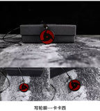 Ensemble de pendentifs collier Sharingan en bois de santal naturel sculpté à la main