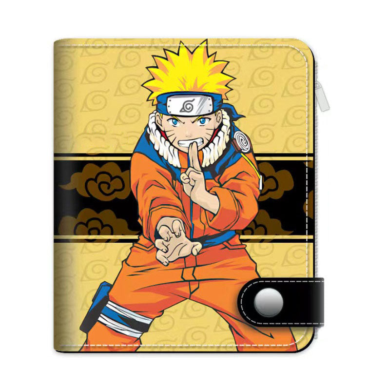 Portefeuille en cuir exquis Sasuke/Itachi/Kakashi avec design grande capacité et excellente qualité