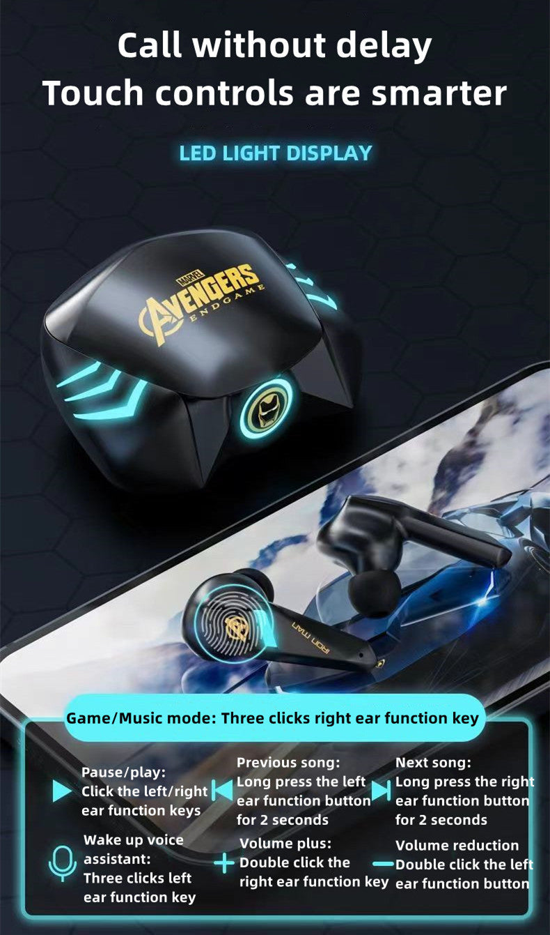 Marvel Spider‑Man Uzumaki Naruto Combo Pack, Wireless Bluetooth Earphones & Kunai Utility Knife