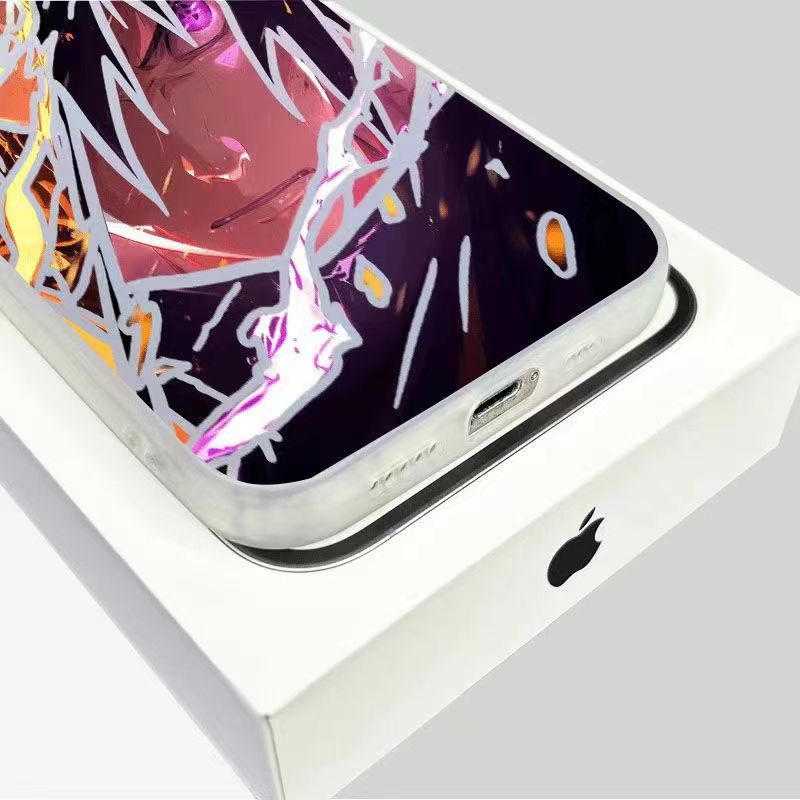 Coque de téléphone antichoc en silicone Uchiha Sasuke pour iPhone