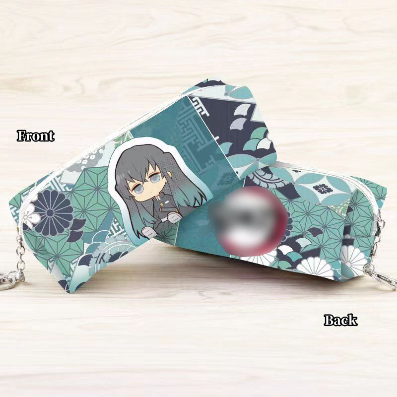 Tanjirou/Nezuko exquise trousse multi-fonctionnelle avec compartiments astucieux et motifs originaux