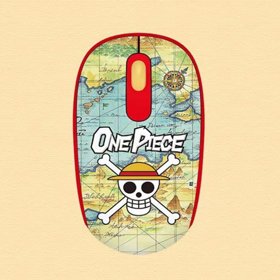 One Piece Chopper Luffy 2.4G Wireless Mouse, Cute Anime 1200 DPI Optical Computer Mouse for Laptop PC
