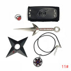Sasuke1:1 métal kunaishuriken bague bandeau collier costume