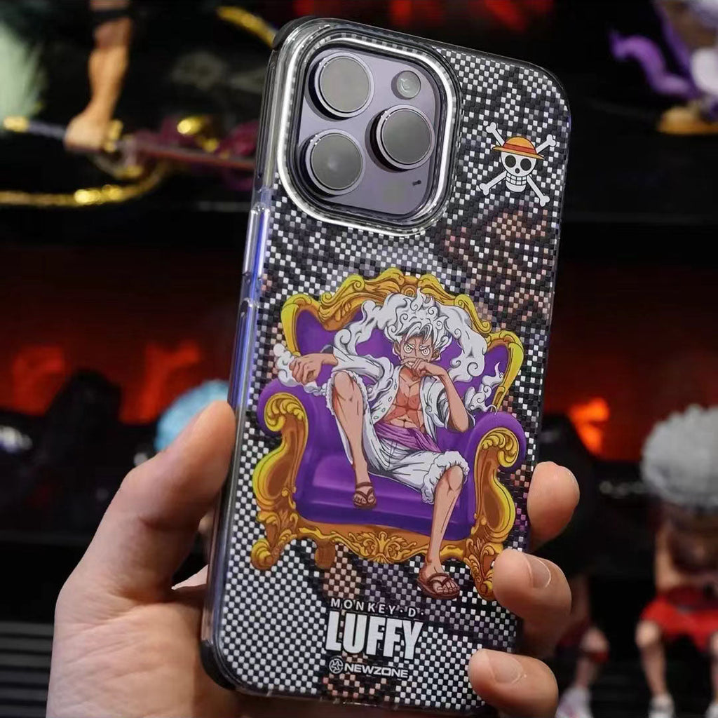 Coque Luffy/Zoro en silicone antichoc pour iPhone