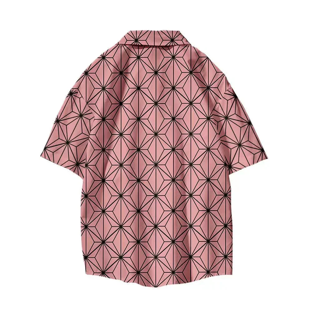 T-shirt Tanjirou/Nezuko, nouveauté été, coupe ample, chemise COS imprimée, tendance jeune décontractée, polyvalente