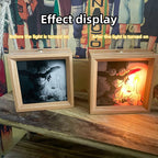 Tableau décoratif lumineux en bois massif Luffy/Ace, petite veilleuse, cadre photo, tableau décoratif.