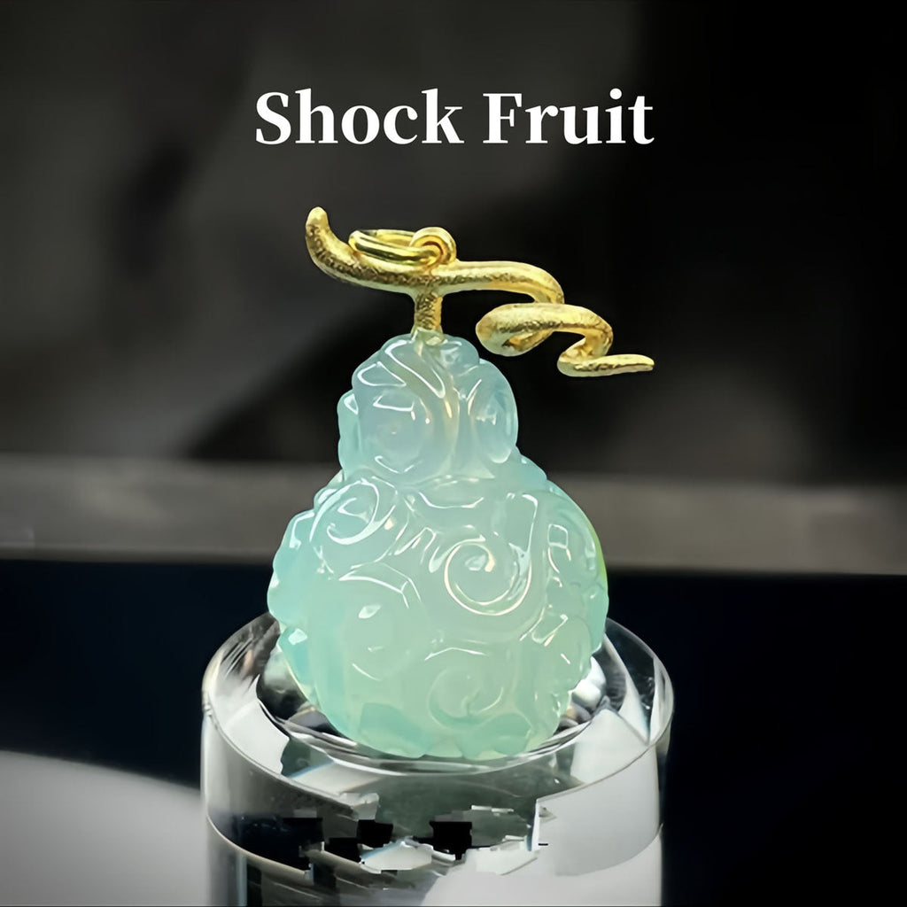 Ensemble collier et pendentif en agate naturelle faits à la main Luffy Fruit du démon