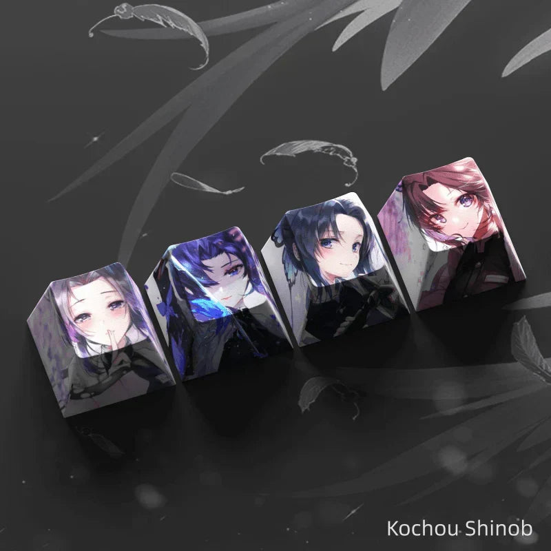 Capuchon de clavier mécanique créatif transparent Nezuko/Tanjirou/Tokitou Muichirou mignon