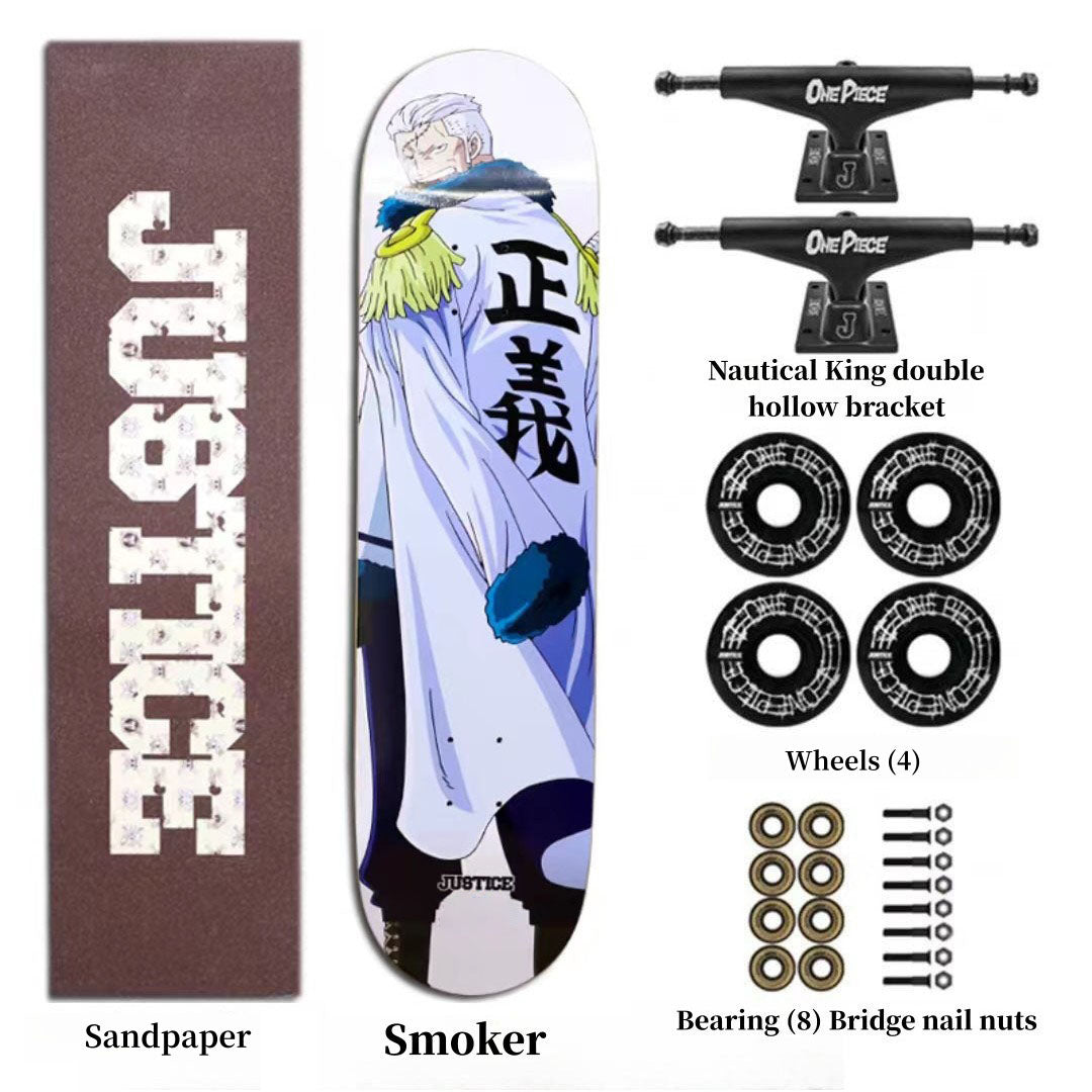 Skateboard professionnel Luffy/Zoro à motif fin (Taille: 80CM×20CM)