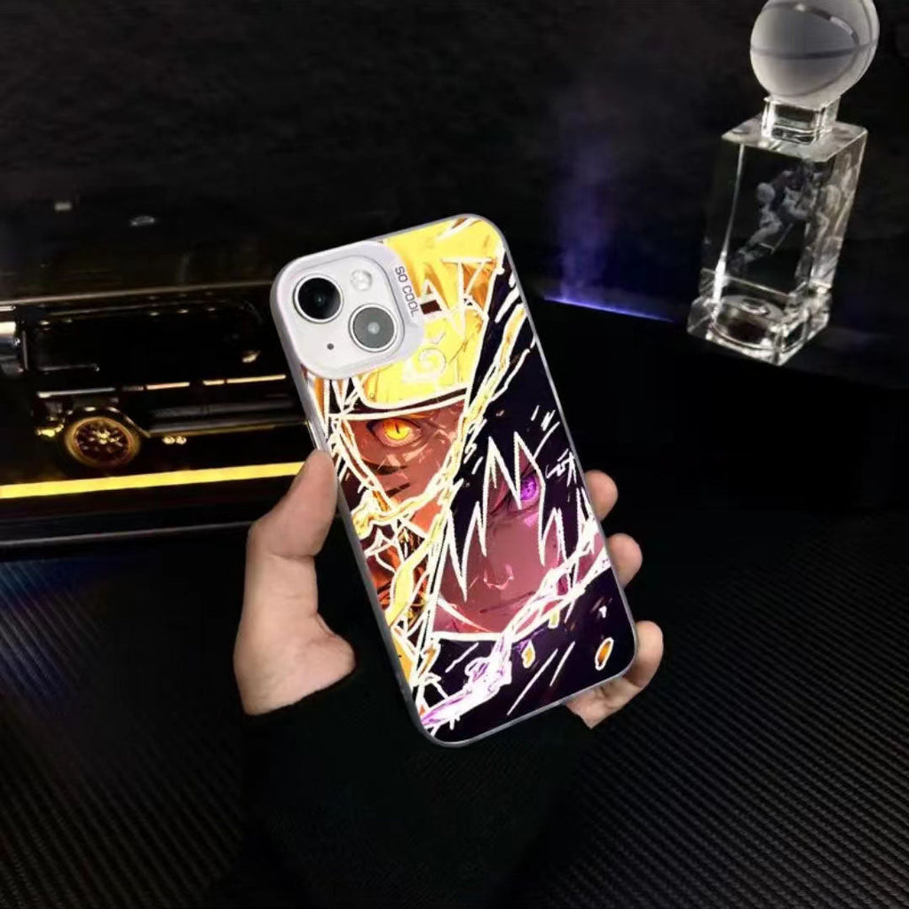 Coque de téléphone antichoc en silicone Uchiha Sasuke pour iPhone
