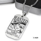 Collier de primes de personnages en titane Luffy/Zoro/Nami/Sanji