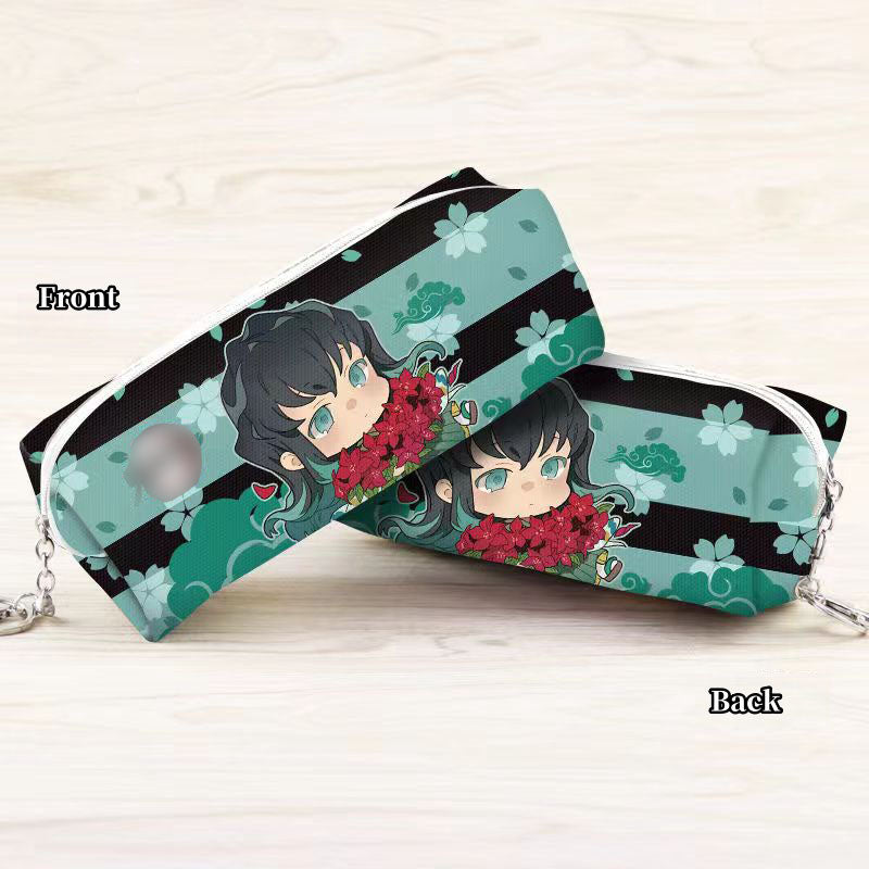 Tanjirou/Nezuko exquise trousse multi-fonctionnelle avec compartiments astucieux et motifs originaux