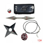 Sasuke1:1 métal kunaishuriken bague bandeau collier costume