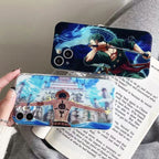 Coque de téléphone Luffy/Zoro en silicone antichoc pour iPhone