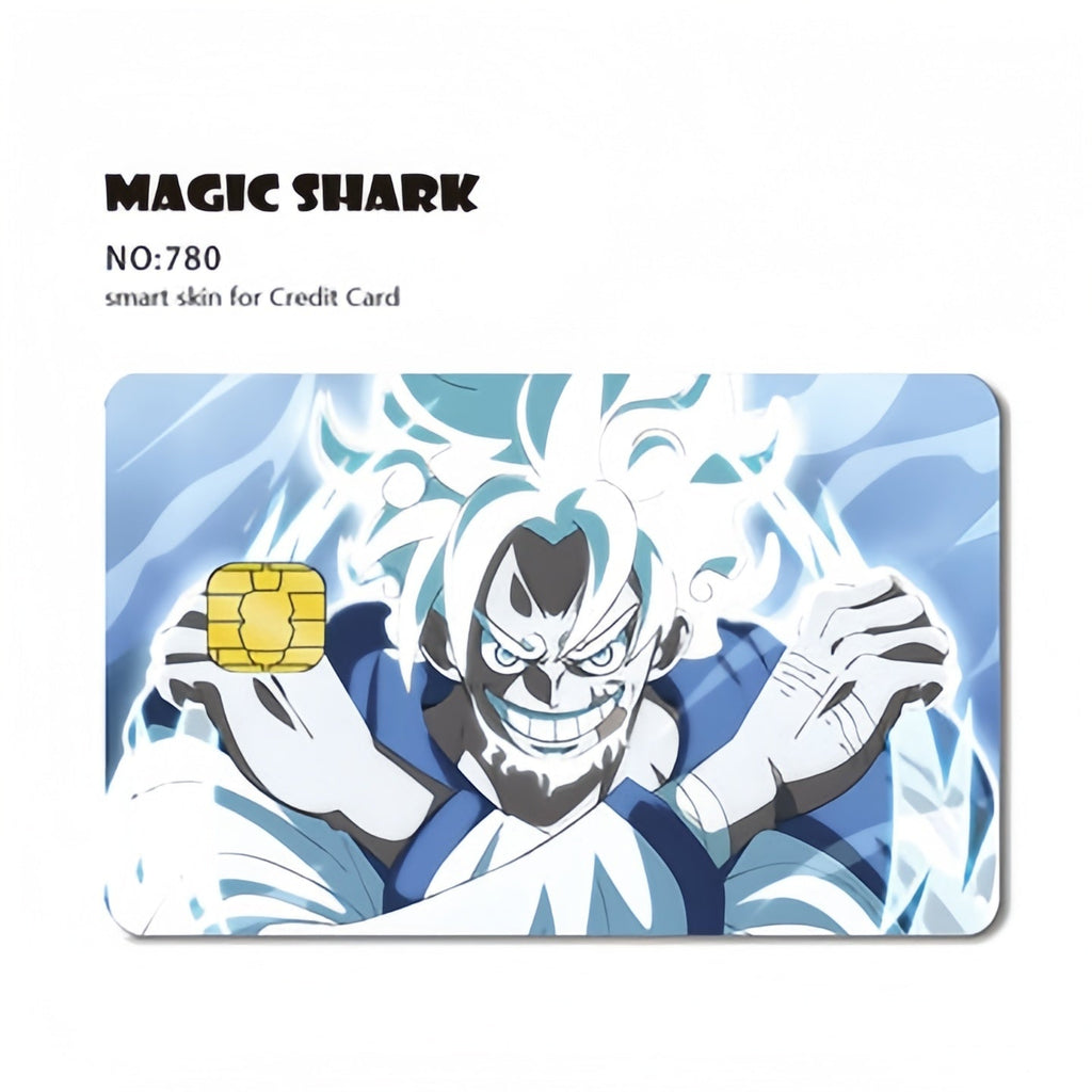 Autocollants de carte bancaire Luffy/Zoro épaissis avec gommage cristal personnalisés
