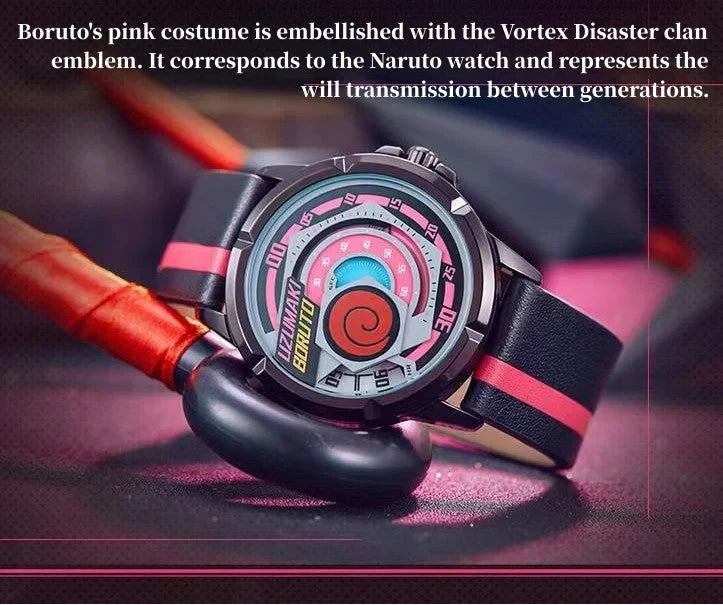 Montre Boruto/Sasuke/Sarada Montre étanche à trois degrés Montre Sharingan