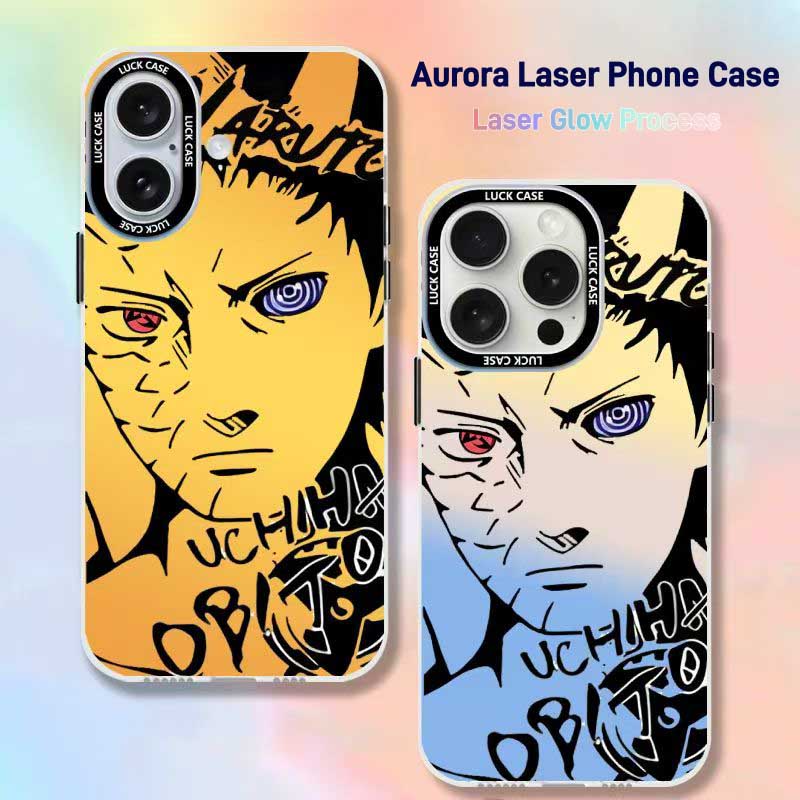Naruto Sasuke Anime Phone Case, Graffiti Style Multi Character Shockproof Protective Case For iPhone All Models Anti-Scratch Soft TPU Cell Phone Cover