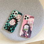 Tanjirou/Nezuko Apple exquisite Trend Silicone Anti-collision phone case