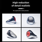 Naruto Itachi Pain Akatsuki Ring Set, 10Pcs Anime Akatsuki Symbol Rings with Necklace Gift Box