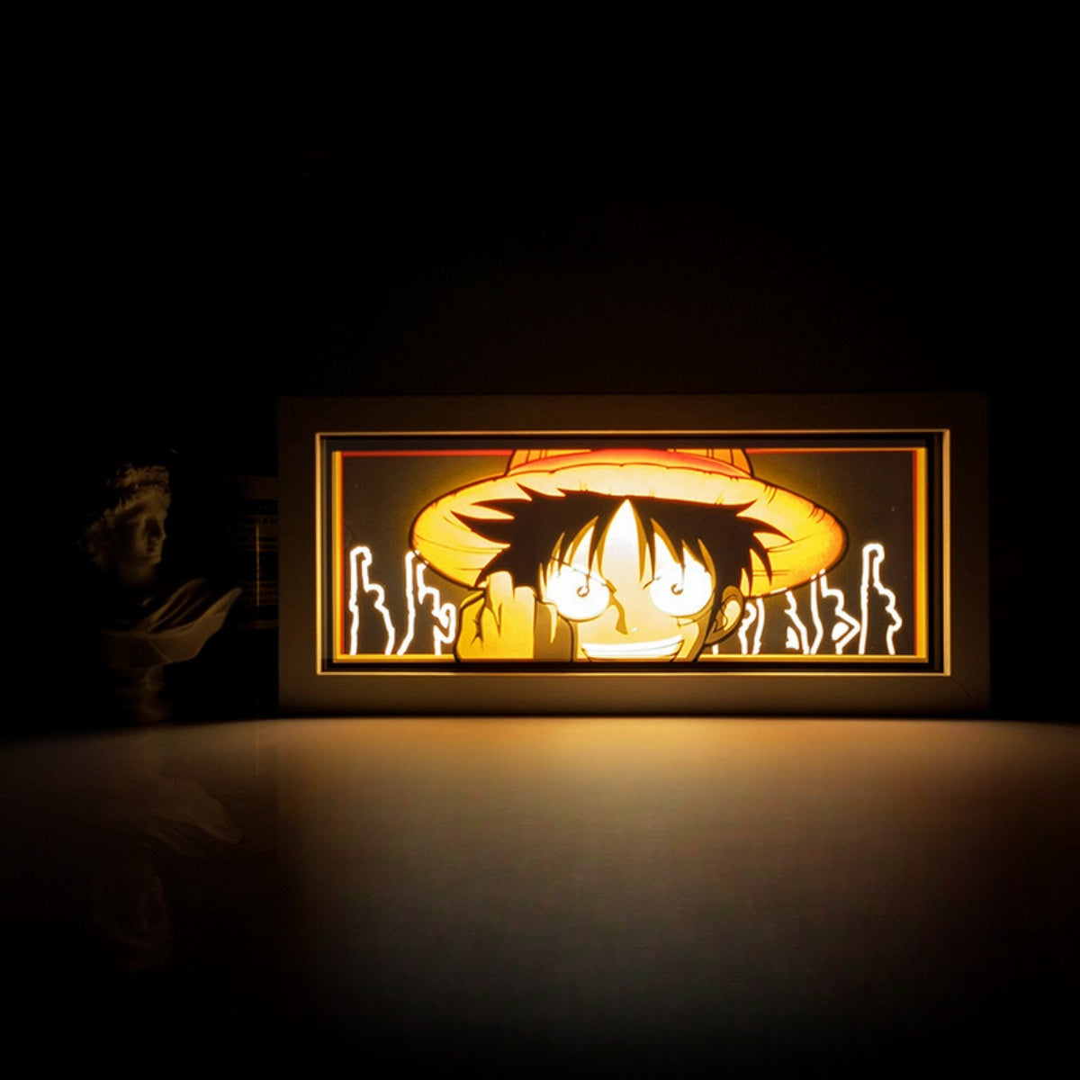 Décoration de cadre photo 3D des personnages Luffy/Ace/Zoro