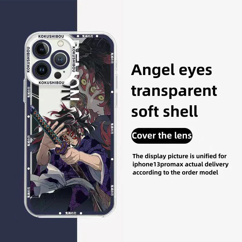 Coque de téléphone antichoc en silicone raffinée tendance Apple pour iPhone, Android Tanjirou/Nezuko