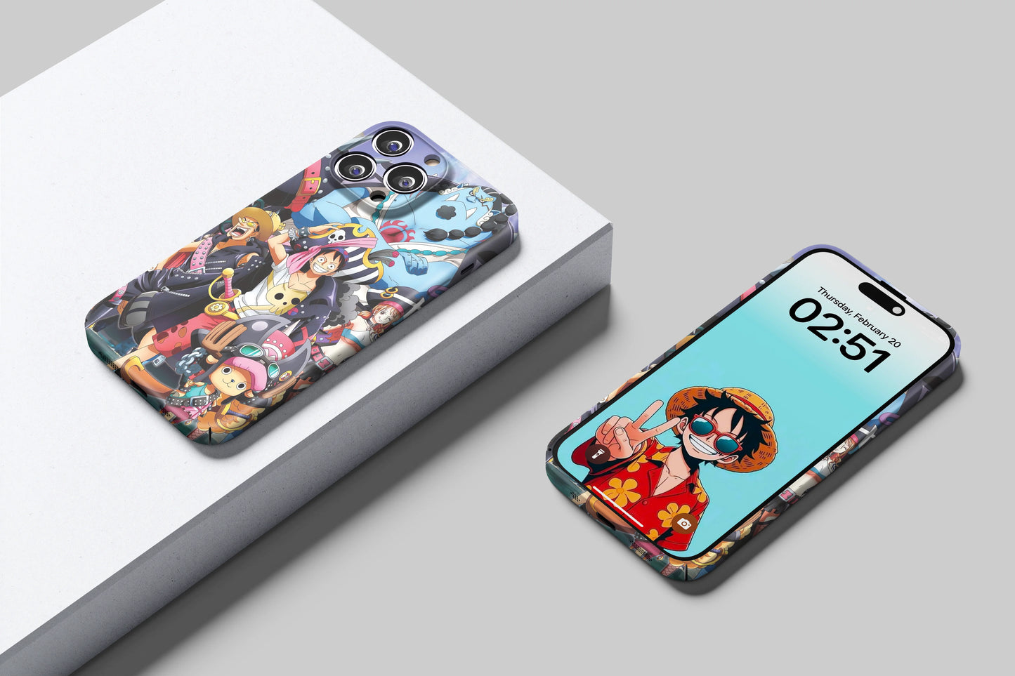 Luffy & Straw Hat Crew In Pirate Suit | One Piece 3D Printed Anime Phone Case
