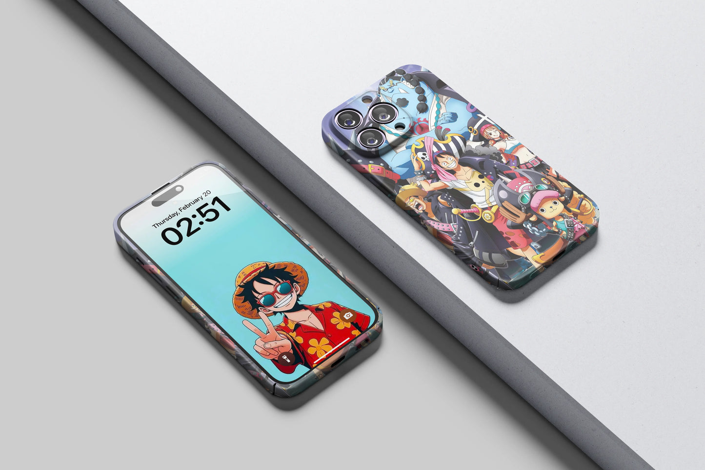 Luffy & Straw Hat Crew In Pirate Suit | One Piece 3D Printed Anime Phone Case