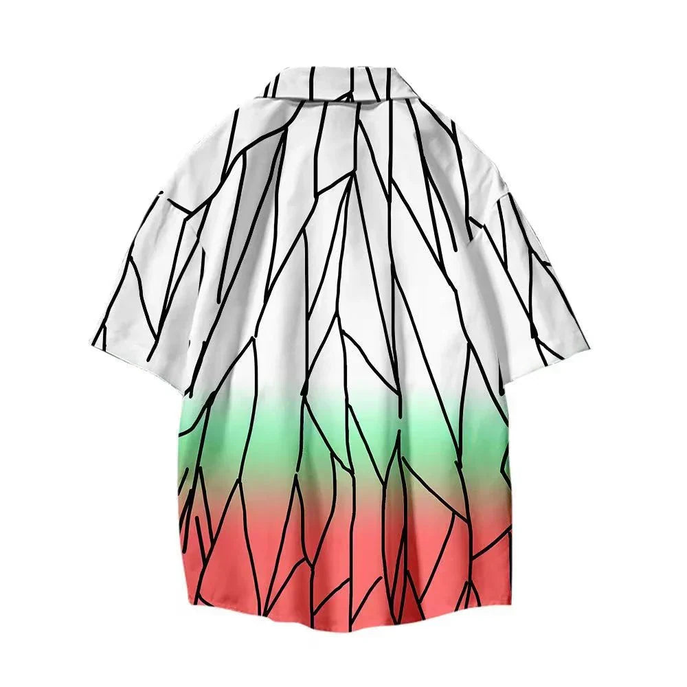T-shirt Tanjirou/Nezuko, nouveauté été, coupe ample, chemise COS imprimée, tendance jeune décontractée, polyvalente