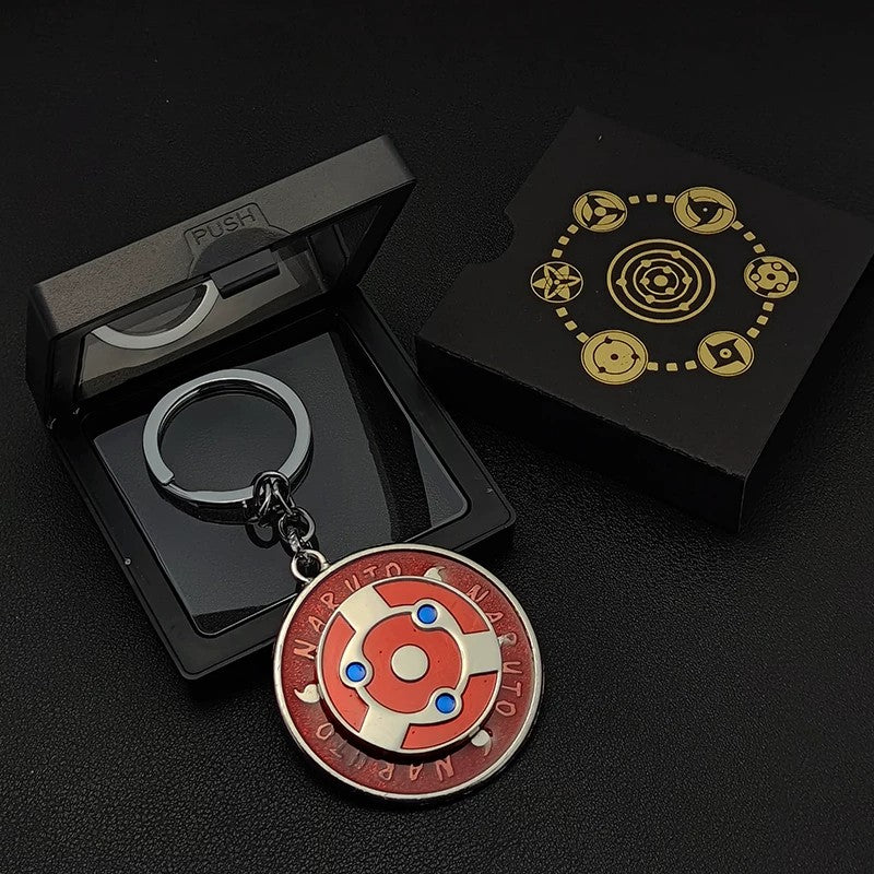 Porte-clés rotatif Sharingan Naruto - Jouet Fidget Spinner Uchiha Anime