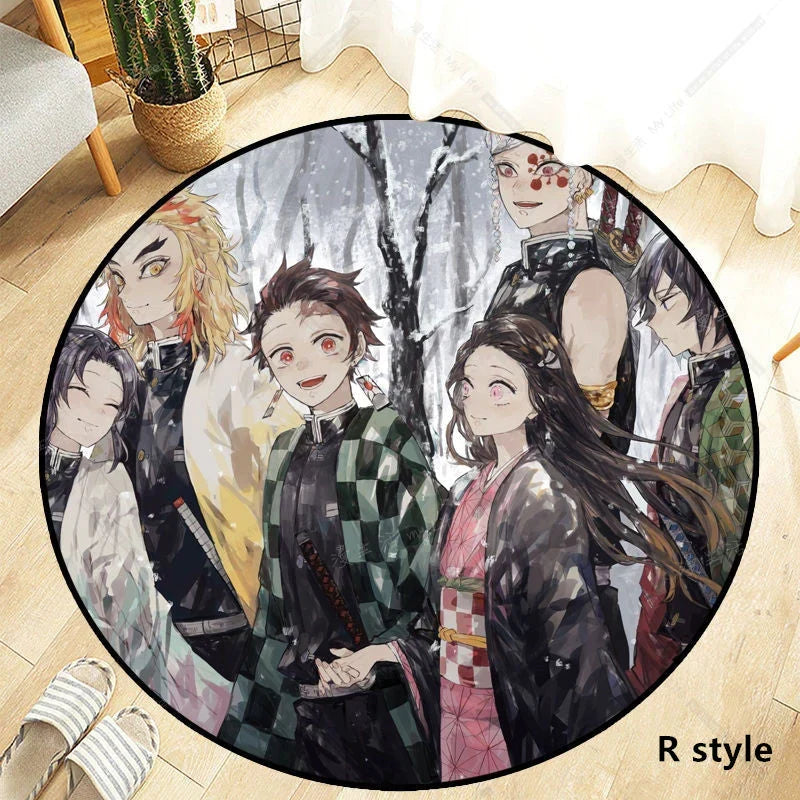 Tapis de maison Kamado Tanjirou fait à la main, écologique, antidérapant et confortable