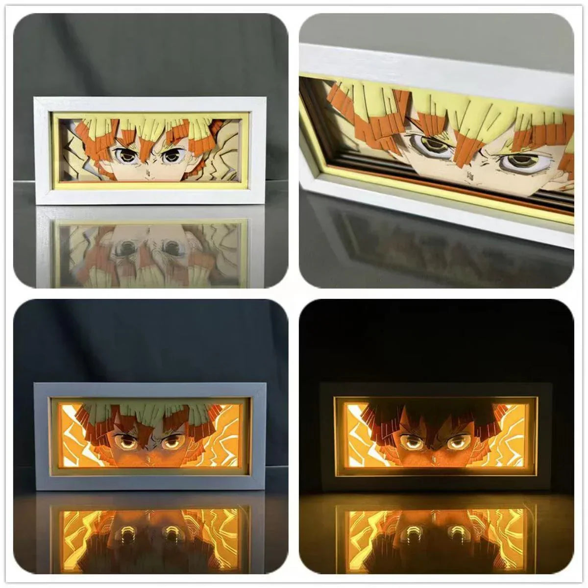Tanjirou/Nezuko/Giyuu/Mitsuri Veilleuses de bureau exquises Luminescence Décoration de bureau