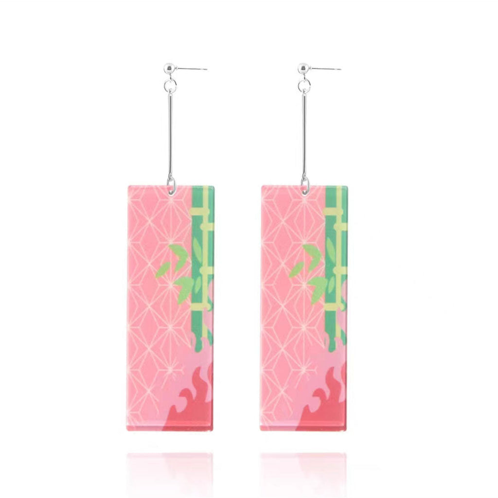Magnifiques boucles d'oreilles Tanjirou/Nezuko pour un charme unique