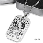 Collier de primes de personnages en titane Luffy/Zoro/Nami/Sanji