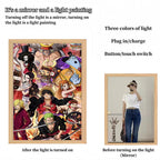 Luffy/Zoro/Sanji peuvent servir de miroirs, de peintures décoratives ou de tableaux lumineux.