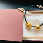 Bracelet de perles Luffy en or, cadeau pour les amoureux de la marine fruitée