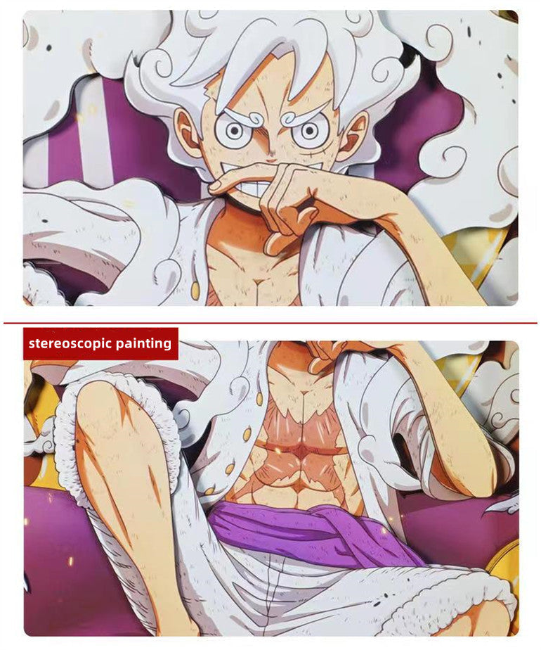 Luffy/Ace/Zoro dessin 3D de bande dessinée artisanale