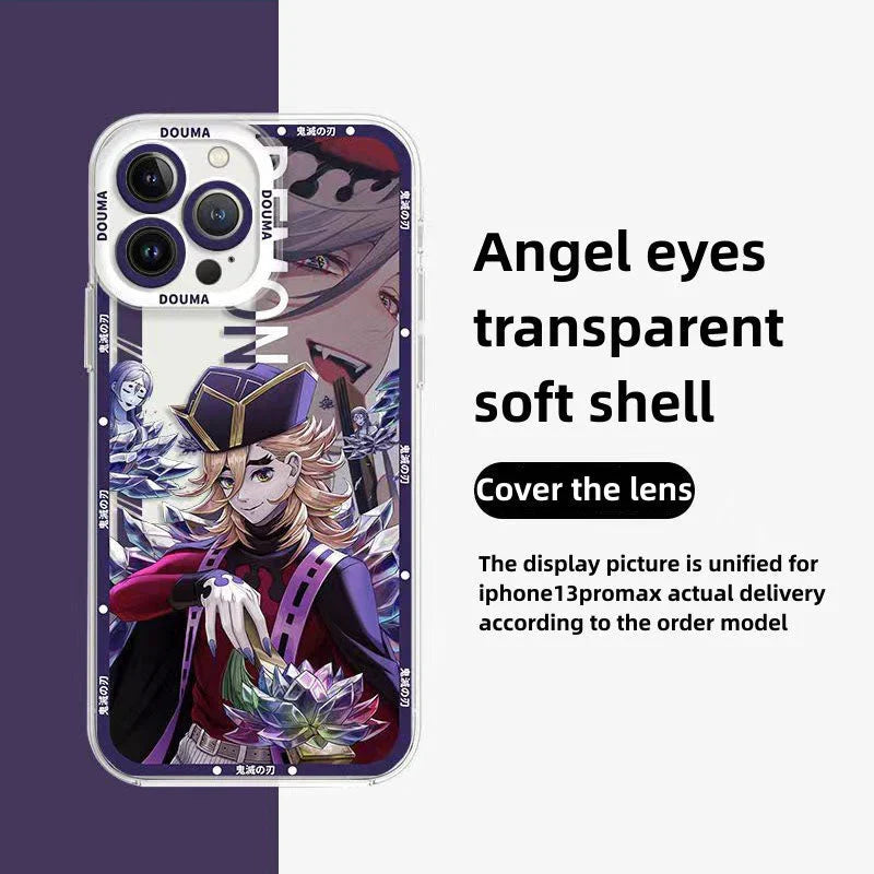 Coque de téléphone antichoc en silicone raffinée tendance Apple pour iPhone, Android Tanjirou/Nezuko